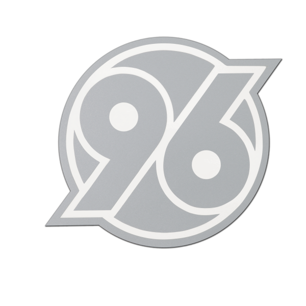 Hannover 96 H96 Aufkleber Logo Transparent Silber 6x6 cm